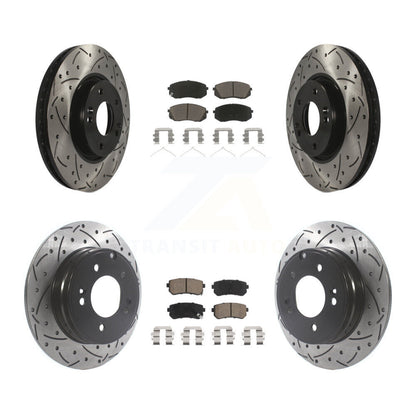 Kit de plaquettes en céramique pour Rotor de frein à disque, fente de perçage avant et arrière, pour Hyundai Sonat