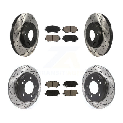 Kit de plaquettes en céramique pour Rotor de frein à disque, fente de perçage pour manteau avant et arrière, pour Hyundai Veloste
