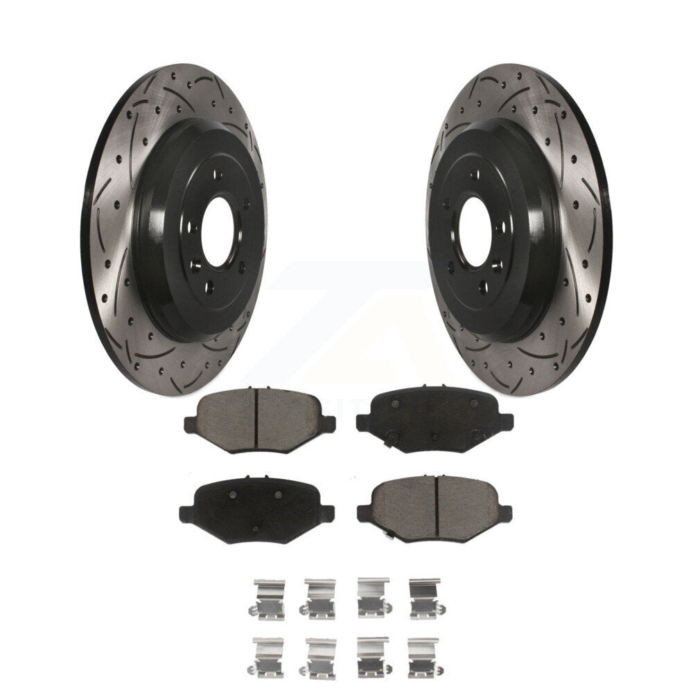 Kit de plaquettes de frein en céramique, Rotors de frein à fente arrière pour Ford Explorer Limited/Sport/XL