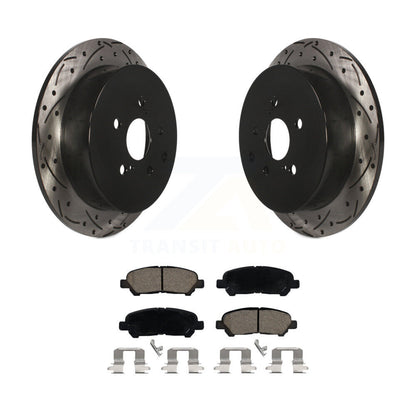 Kit de plaquettes en céramique pour rotors de frein à disque à fente forée à revêtement arrière pour Toyota Highlande