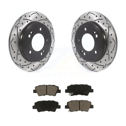 Kit de plaquettes en céramique pour Rotors de frein à disque, fente de perçage arrière, pour Kia Forte Hyundai Veloste