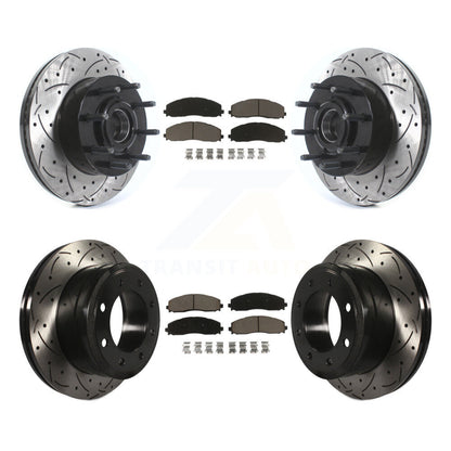 Kit de plaquettes en céramique pour Rotor de frein à disque, fente de perçage avant et arrière, pour Ford F-350 Super Dut