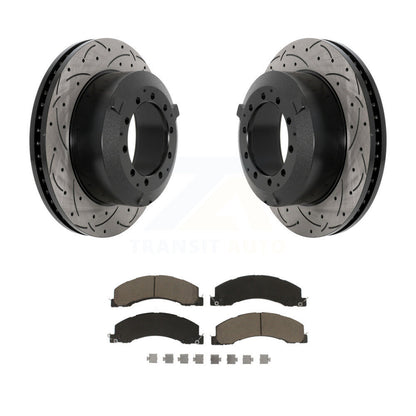 Kit de plaquettes en céramique pour Rotor de frein, fente de perçage arrière, pour Ram Dodge Sterling Truck 4500 4