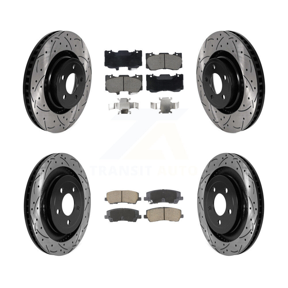 Kit de plaquettes en céramique pour Rotor de frein à disque, fente avant et arrière, pour Ford Mustang