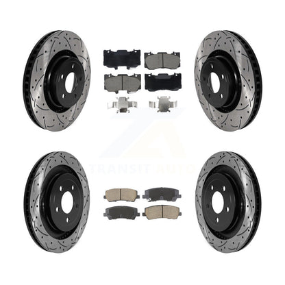 Kit de plaquettes en céramique pour Rotor de frein à disque, fente avant et arrière, pour Ford Mustang
