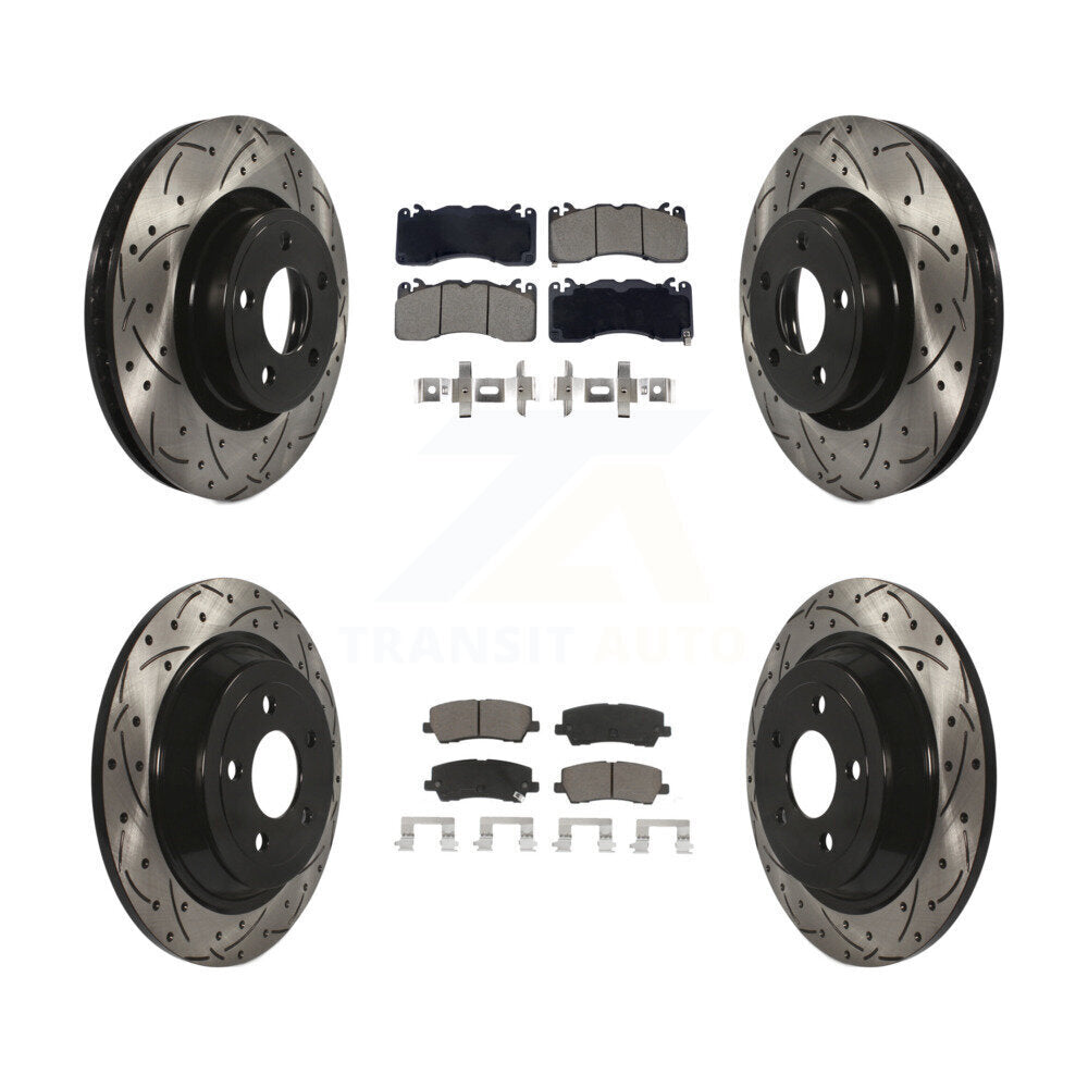 Kit de plaquettes en céramique pour rotors de frein avant et arrière, pour Ford Mustang V6 avec 3.7