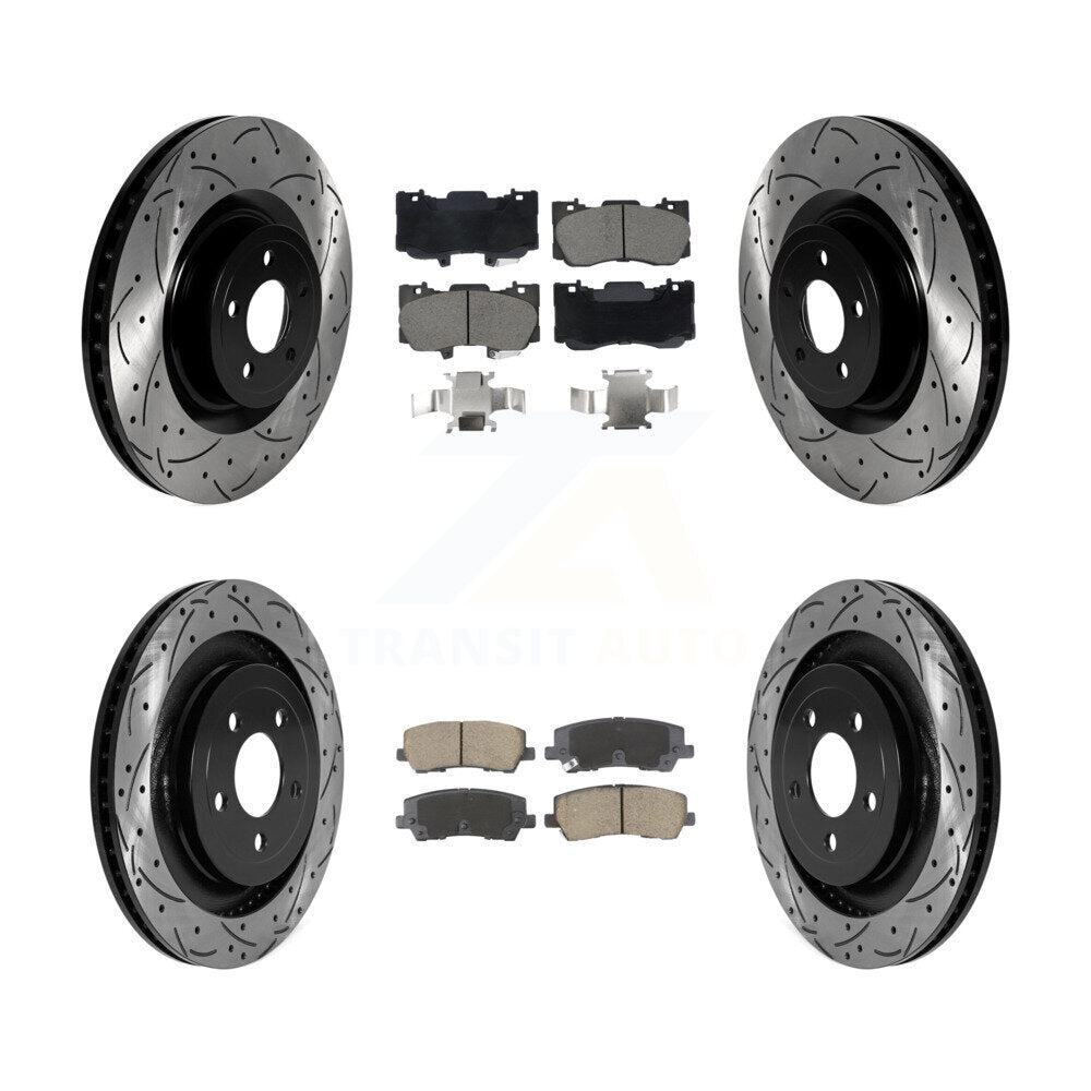 Kit de plaquettes en céramique pour Rotor de frein à disque, fente avant et arrière, pour Ford Mustang