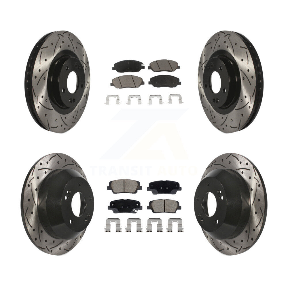 Kit de plaquettes en céramique pour Rotor de frein, fente avant et arrière percée, pour Hyundai Santa Fe XL 3.3