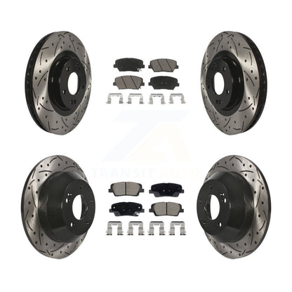 Kit de plaquettes en céramique pour Rotor de frein, fente de perçage avant et arrière, pour Hyundai Santa Fe Sport Ki