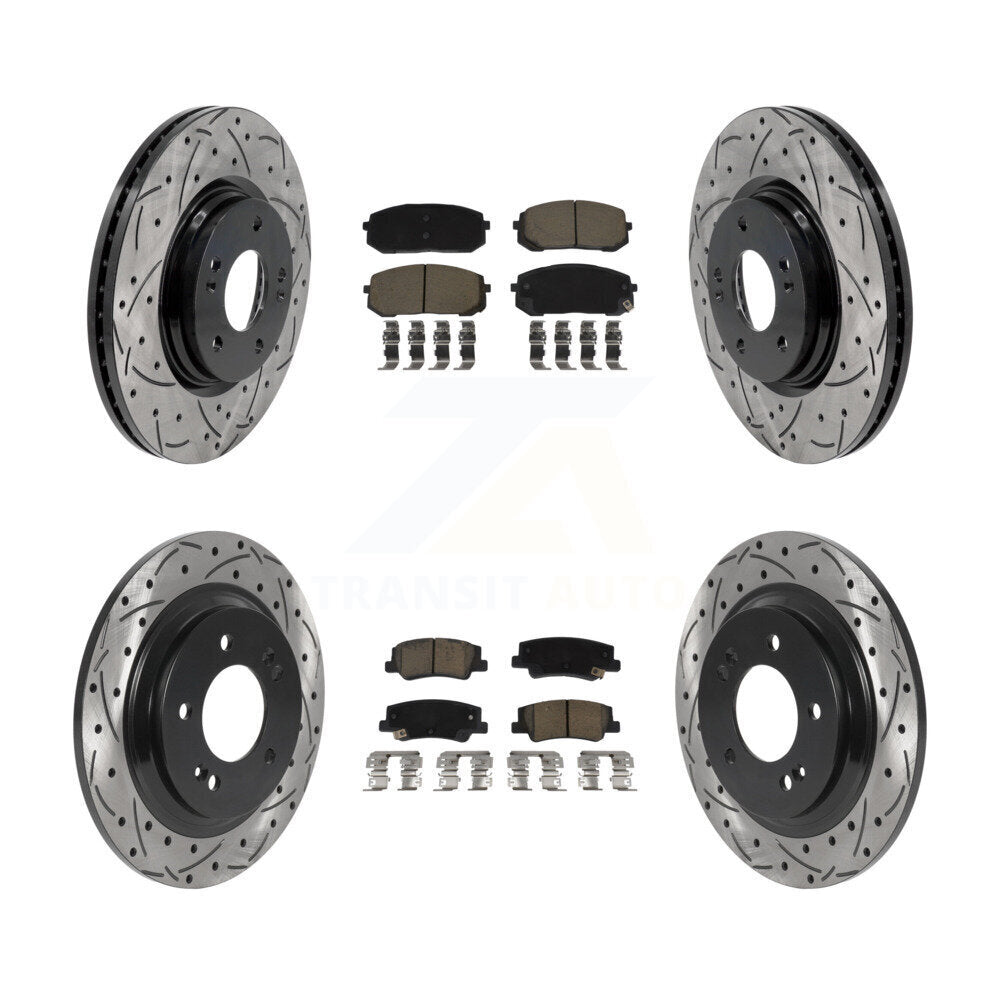 Kit de plaquettes en céramique pour Rotor de frein, fente de perçage avant et arrière, pour Hyundai Sonata Kia Niro E