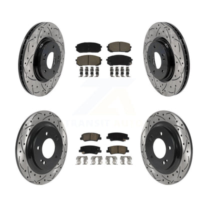 Kit de plaquettes en céramique pour Rotor de frein, fente de perçage avant et arrière, pour Hyundai Sonata Kia Niro E
