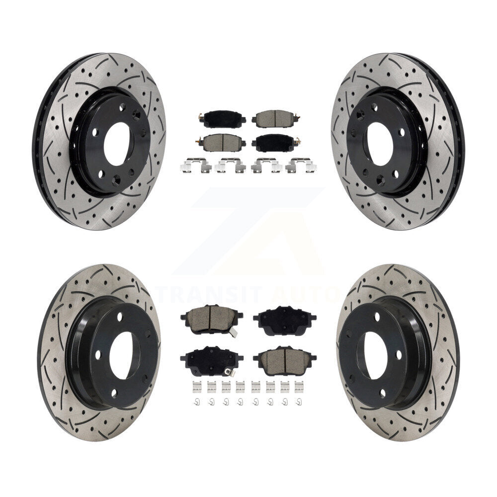 Kit de plaquettes en céramique pour Rotors de frein à disque, fente de perçage avant et arrière, pour Nissan Sentr