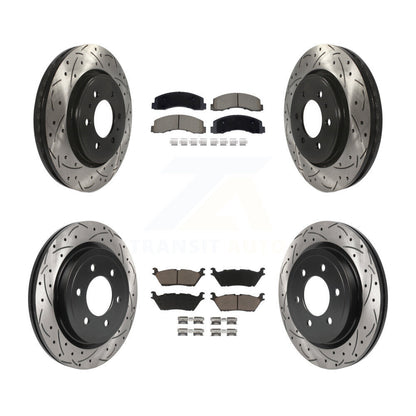 Kit de plaquettes en céramique pour Rotor de frein à disque, fente de perçage avant et arrière, pour Ford F-150 Expeditio