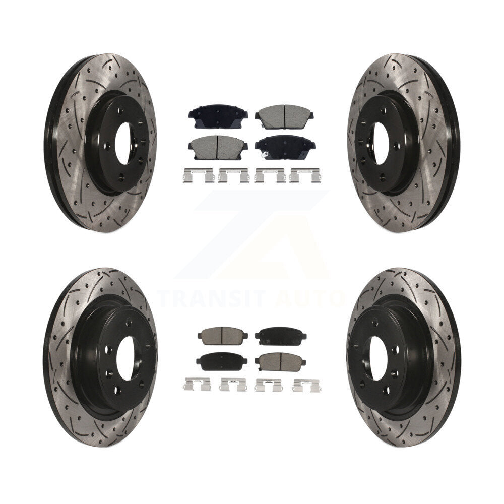 Kit de plaquettes en céramique pour Rotor de frein, fente de perçage avant et arrière, pour Chevrolet Cruze Buick Vol