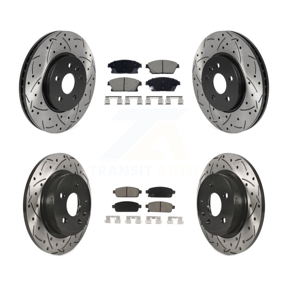 Kit de plaquettes en céramique pour Rotors de frein à disque, fente de perçage avant et arrière, pour Chevrolet Trax Buic