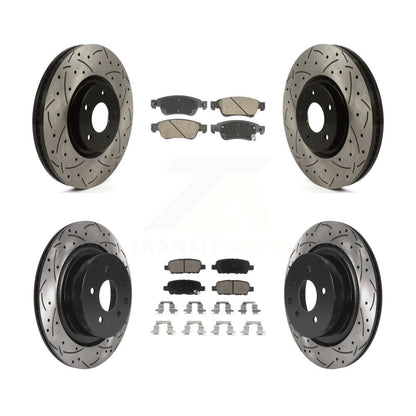 Kit de plaquettes en céramique pour Rotor de frein à disque, fente de perçage pour manteau avant et arrière, pour INFINITI G35 Q6