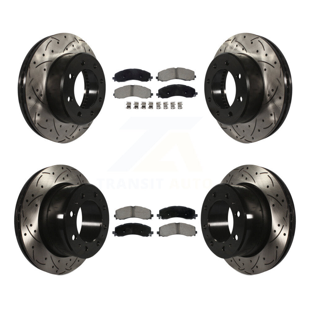 Kit de plaquettes en céramique pour Rotors de frein à disque, fente de perçage avant et arrière, pour Ram 2500 350