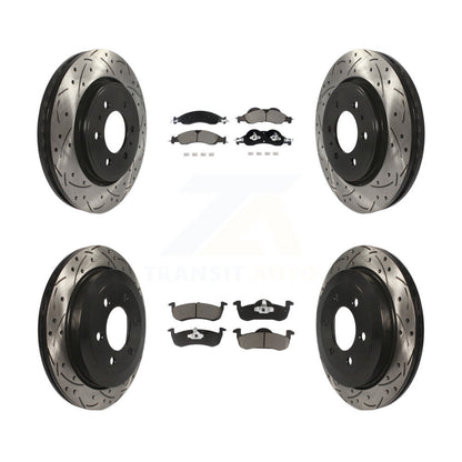 Kit de plaquettes en céramique pour rotors de frein à fente avant et arrière, pour Ford Expedition Lincol