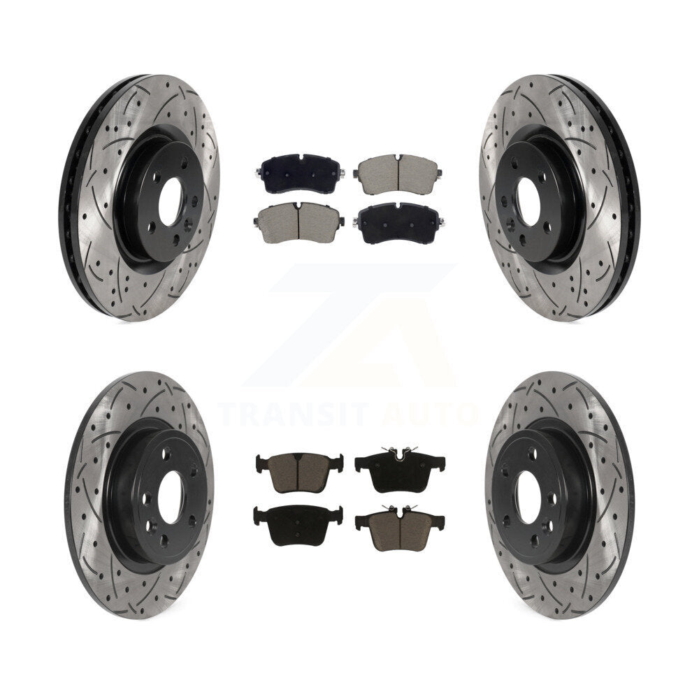 Kit de plaquettes en céramique pour Rotors de frein à disque, fente de perçage avant et arrière, pour Jaguar e-pac