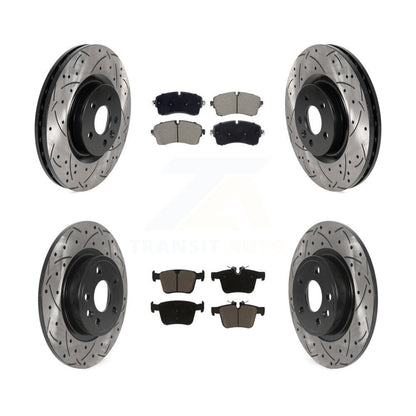 Kit de plaquettes en céramique pour Rotors de frein à disque, fente de perçage avant et arrière, pour Jaguar e-pac