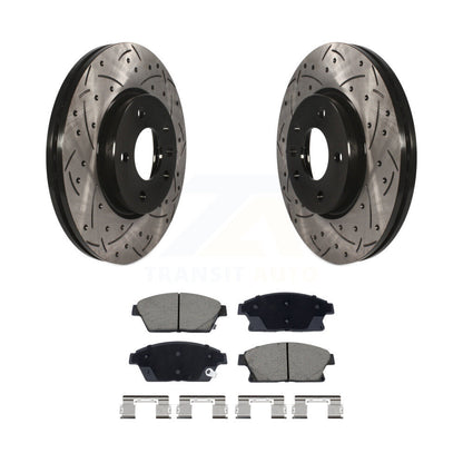 Kit de plaquettes de frein en céramique, Rotors de frein à fente avant percés pour Chevrolet Cruze Buick Veran