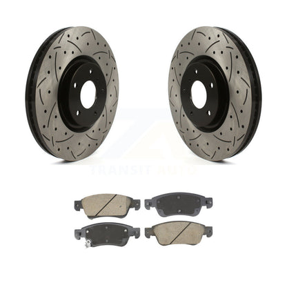 Kit de plaquettes en céramique pour rotors de frein à disque, fente de perçage avant, pour INFINITI G37 G35 Q6