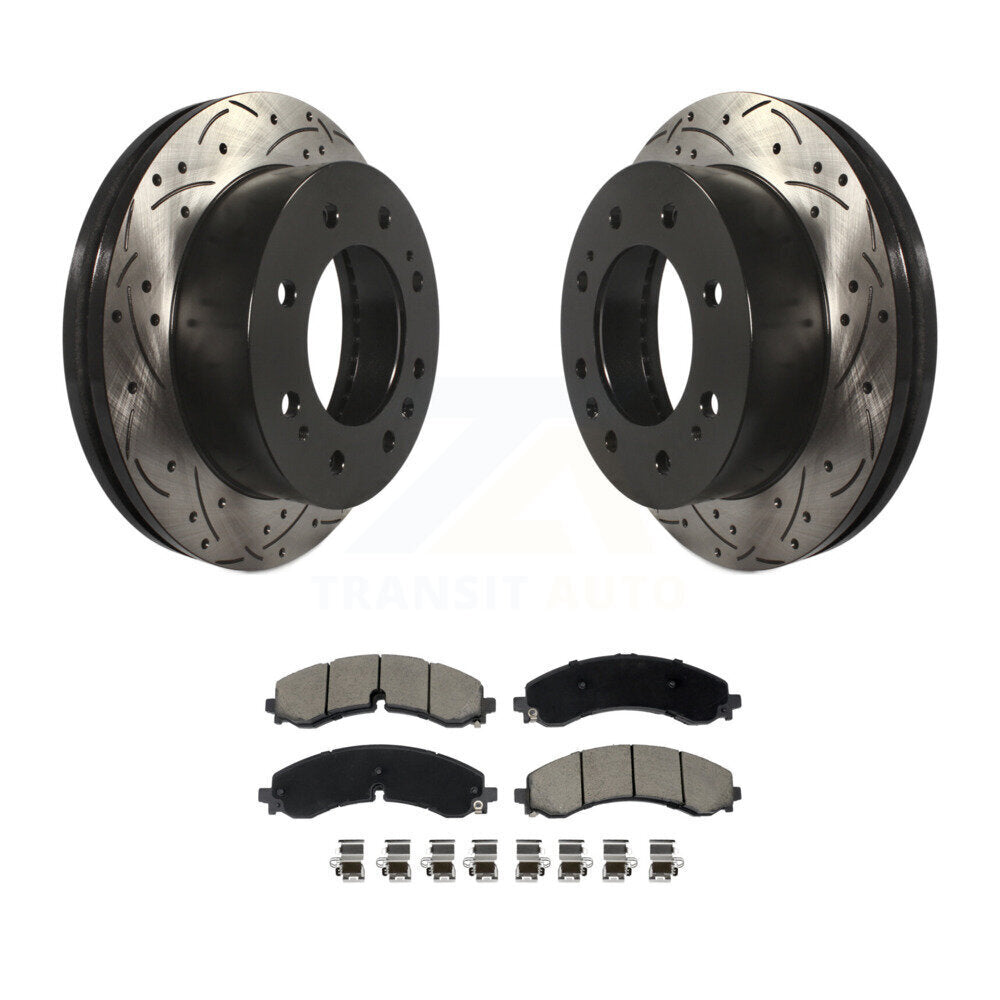 Kit de plaquettes de frein en céramique, Rotors de frein à fente avant percés pour GMC Chevrolet Sierra 2500 H