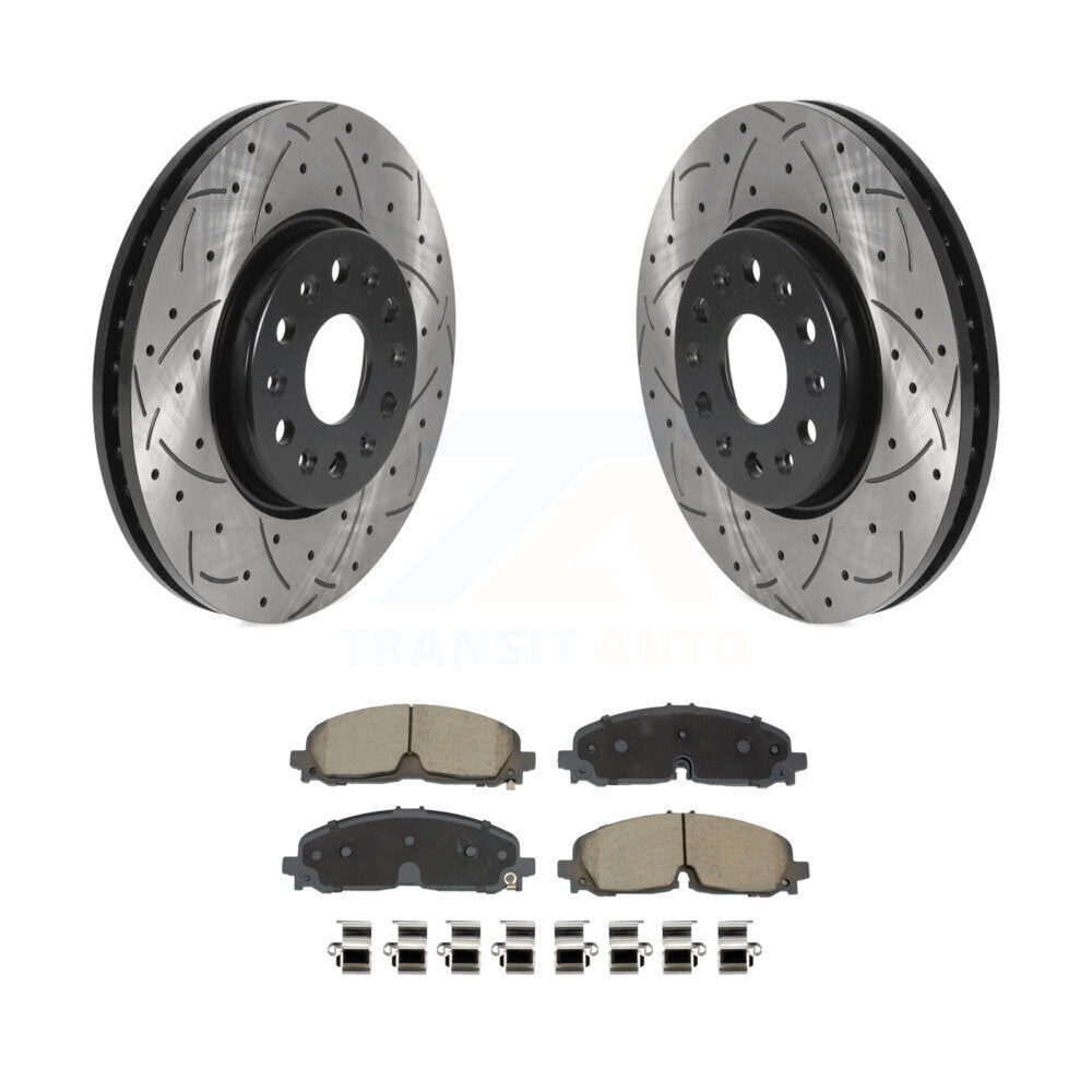 Kit de plaquettes en céramique pour Rotor de frein à fente avant percée, pour Chevrolet Traverse Blazer GM