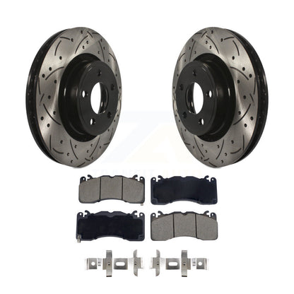 Kit de plaquettes en céramique pour Rotor de frein, fente de perçage avant, pour Ford Mustang avec frein Brembo