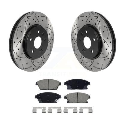 Rotor de frein à fente percée avant et Kit de plaquettes en céramique pour Chevrolet Trax Buick Encor