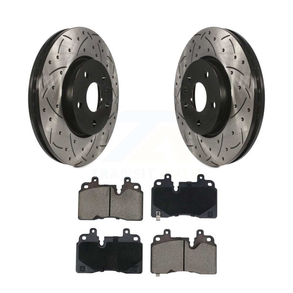 Kit de plaquettes en céramique pour Rotors de frein à disque, fente de forage à revêtement avant, pour Chevrolet Corvett