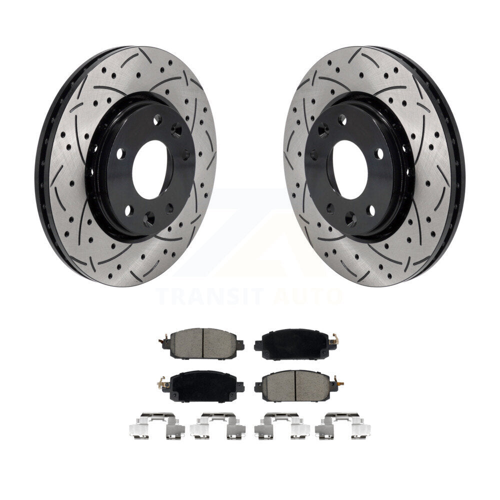 Kit de plaquettes en céramique pour Rotor de frein à disque, fente de forage à revêtement avant, pour Nissan kick Sentr