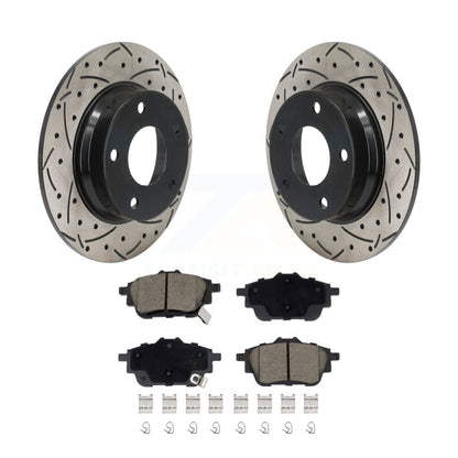 Kit de plaquettes de frein en céramique, Rotor de frein à fente arrière percé pour frein arrière à disque Nissan Sentra