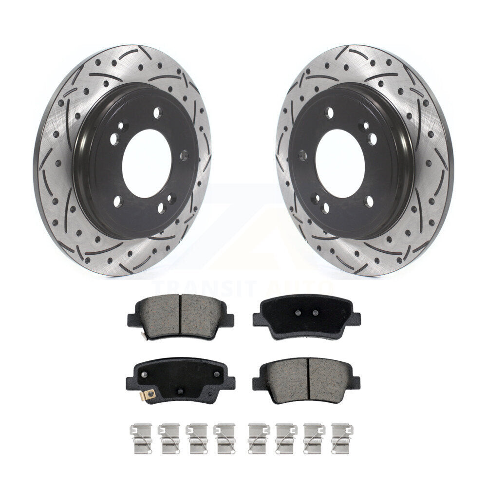 Kit de plaquettes en céramique pour Rotor de frein à disque fendu, revêtement arrière, pour Hyundai Elantr