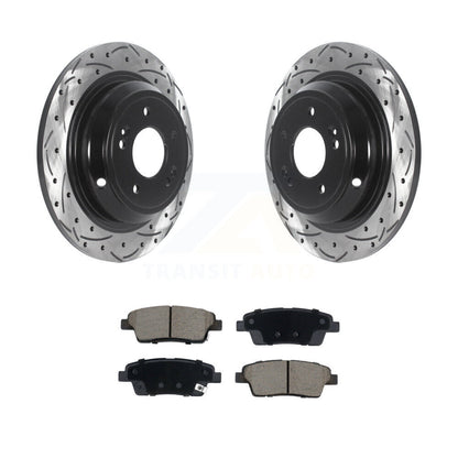 Kit de plaquettes en céramique pour rotors de frein à fente de forage arrière, pour Genesis G80 2018 l 2020 5.0