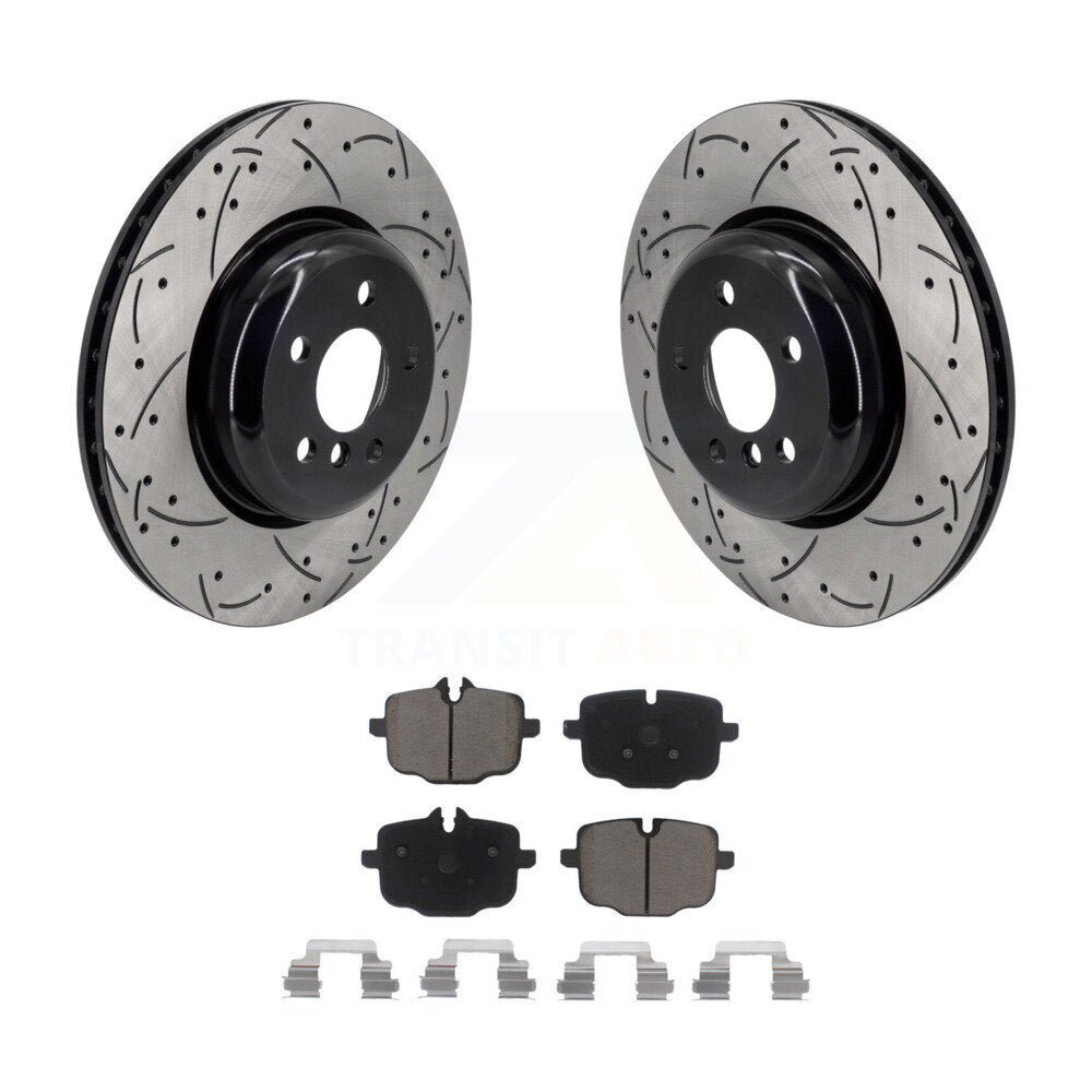 Kit de plaquettes de frein en céramique, Rotors de frein à fente arrière percés pour BMW X5 X7 540i xDrive X6 750