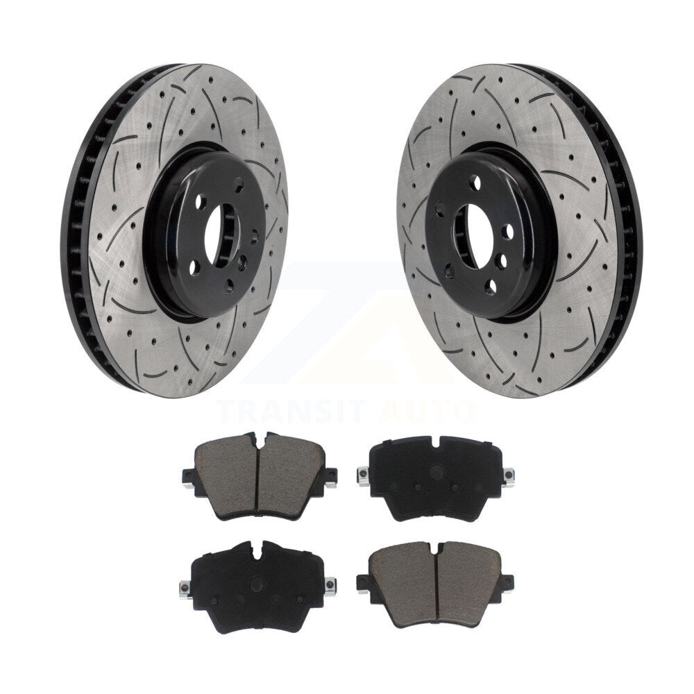 Kit de plaquettes en céramique pour rotors de frein à disque, fente de perçage avant, pour Toyota GR Supra 2021 2.0