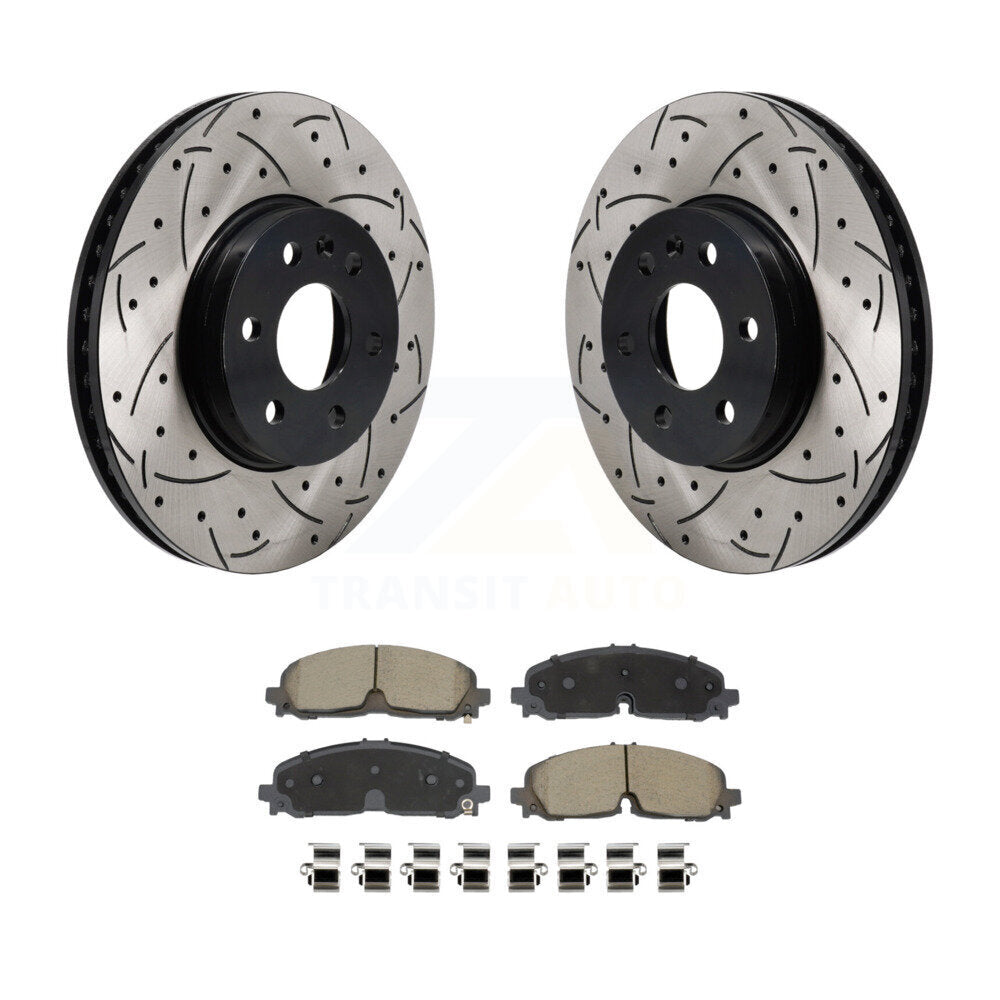 Kit de plaquettes en céramique pour Rotor de frein à fente avant percée, pour Chevrolet Colorado GMC Canyo