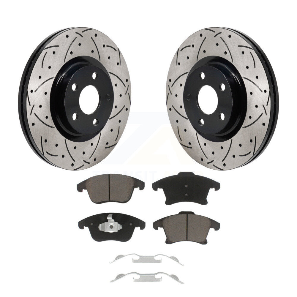 Kit de plaquettes en céramique pour Rotor de frein à disque, fente de perçage avant, pour Lincoln MKZ 2017 2020 – 2.0