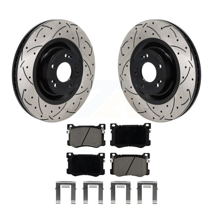 Kit de plaquettes en céramique pour Rotor de frein à disque, fente avant percée, pour Hyundai Genesis G80 5.0