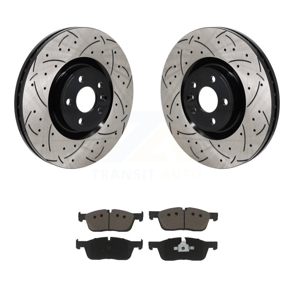 Kit de plaquettes en céramique pour Rotor de frein à disque, fente de perçage avant, pour Land Rover Discovery Spor