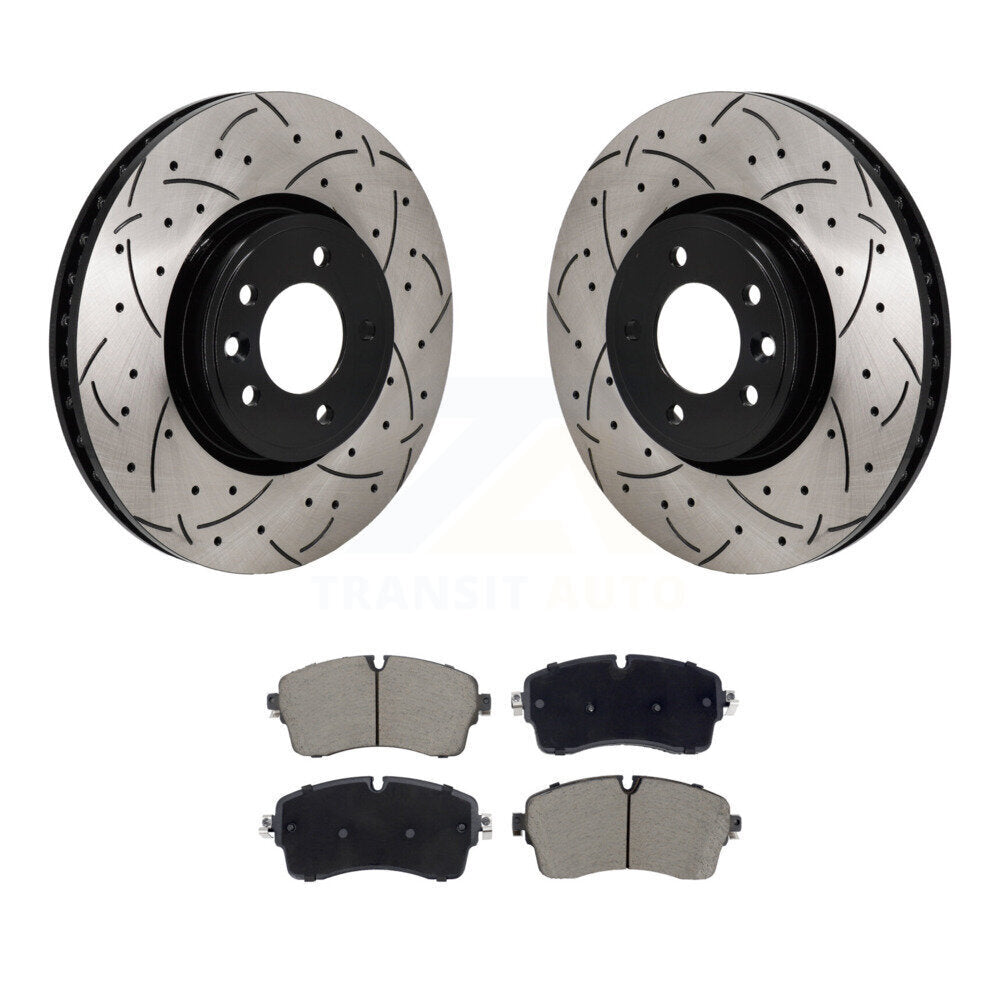 Kit de plaquettes en céramique pour Rotor de frein à disque, fente de perçage avant, pour Land Rover Discovery Rang