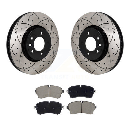 Kit de plaquettes en céramique pour Rotor de frein à disque, fente de perçage avant, pour Land Rover Discovery Rang