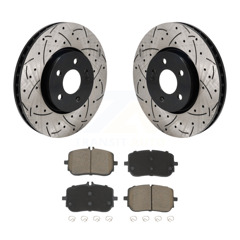 Kit de plaquettes en céramique pour rotors de frein à disque, fente de perçage avant, pour Mercedes-Benz A220 CLA25