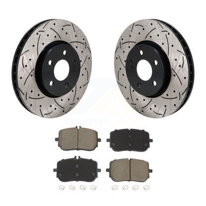 Kit de plaquettes en céramique pour rotors de frein à disque, fente de perçage avant, pour Mercedes-Benz A220 CLA25