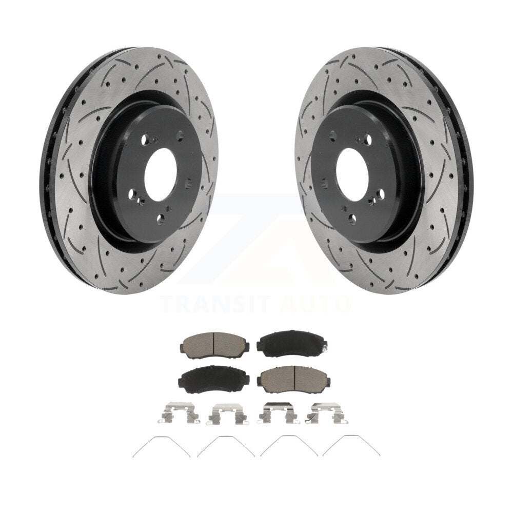 Kit de plaquettes en céramique pour Rotor de frein à disque, fente avant percée, pour Acura TLX 2021 2023 – 2.0