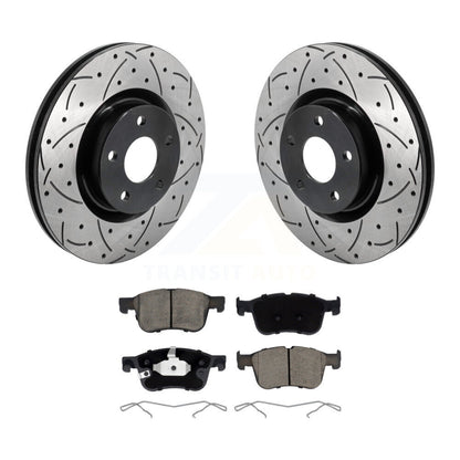Kit de plaquettes en céramique pour Rotor de frein à disque, fente avant percée, pour Ford Escape Bronco Spor