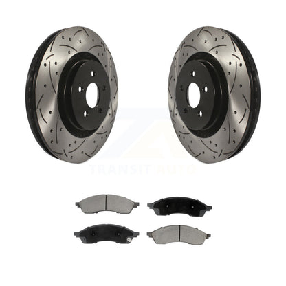 Kit de plaquettes en céramique pour rotors de frein à disque à fente forée avec revêtement avant pour Lincoln Nautilu