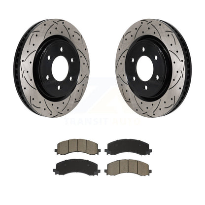 Kit de plaquettes de frein en céramique, Rotors de frein à fente avant percés pour Ford F-150 Bronco Expeditio