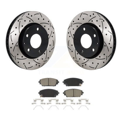 Kit de plaquettes en céramique pour Rotor de frein à disque, fente percée, revêtement avant, pour Mazda 3 Sport FW